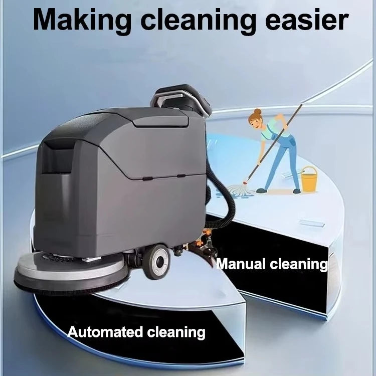 CleanHorse G3 Push Shop Floor Cleaner Electric Concrete Marble Floor Cleaning Machine