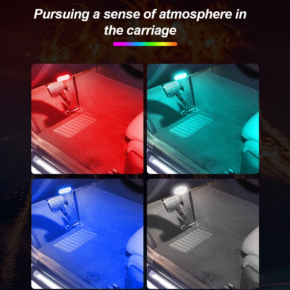 LED Car Mini Touch Light USB Charging Portable Auto Roof Ceiling Reading Night  Lamp Wireless Car Decoration Ambinet Light