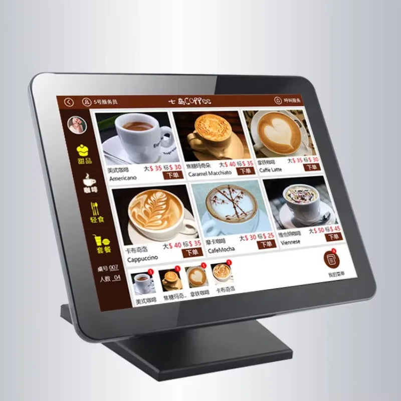 15.6 Inch Dual Sensitive Touch Screen Desktop Pos Terminal All in One PC Bulit-in Printer with Electronic Weighing Supermarket