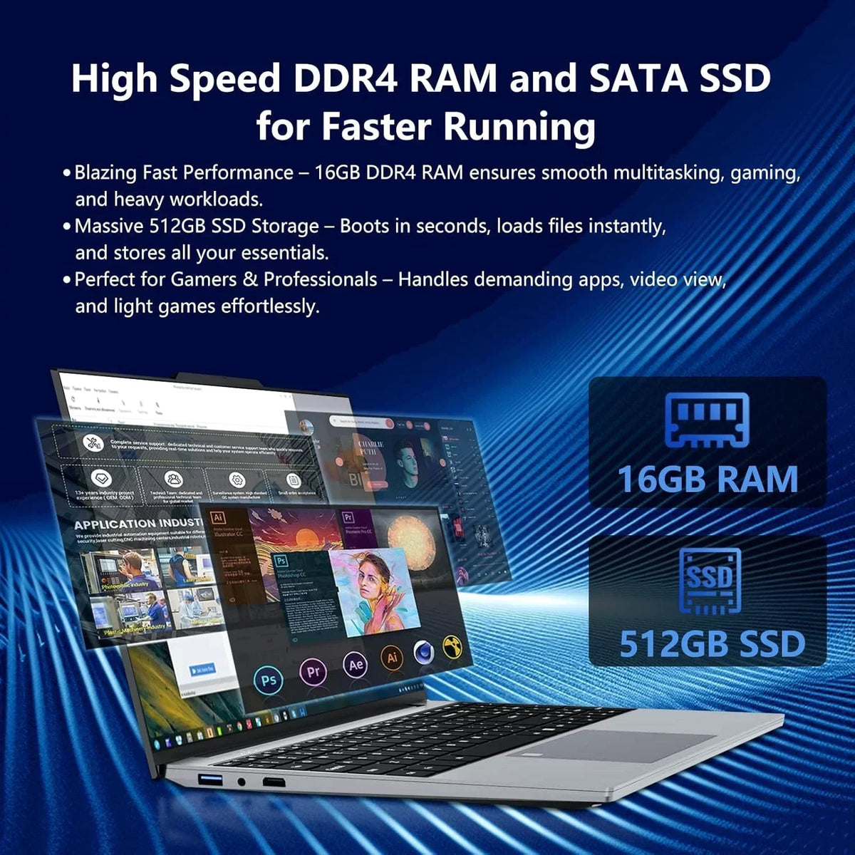 New 15.6 Inch FHD IPS Notebook 120Hz Screen Intel i9-9880H 32GB RAM 2TB Fast SSD Backlit Keyboard Long Lasting Battery