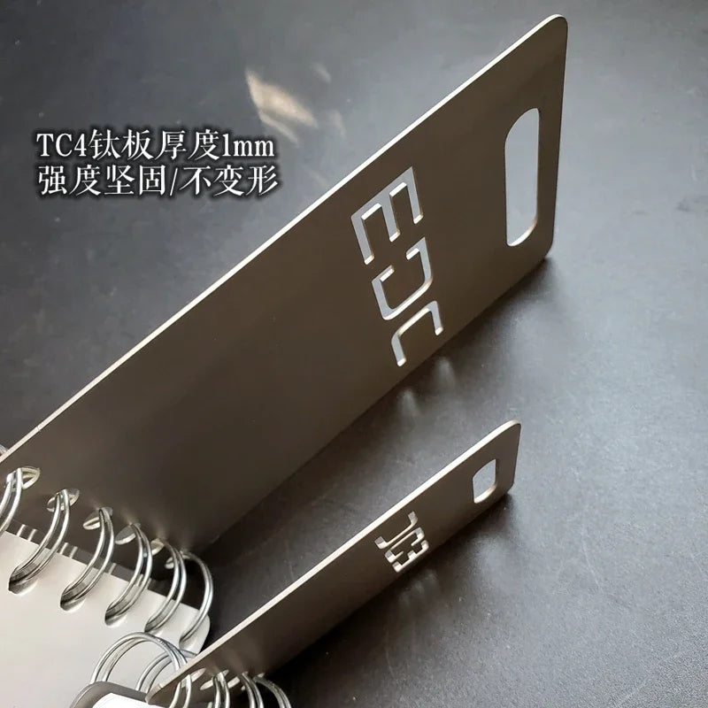 EDC Titanium Alloy Notepad Portable Recyclable Tools Outdoor DIY Survival Camping Gear EDC Multifunction Tools