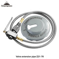 CAMPINGMOON Outdoor Split Stove Accessories Flat Gas Tank Extension Line With Valve Camping Stove Extension Pipe Adapter