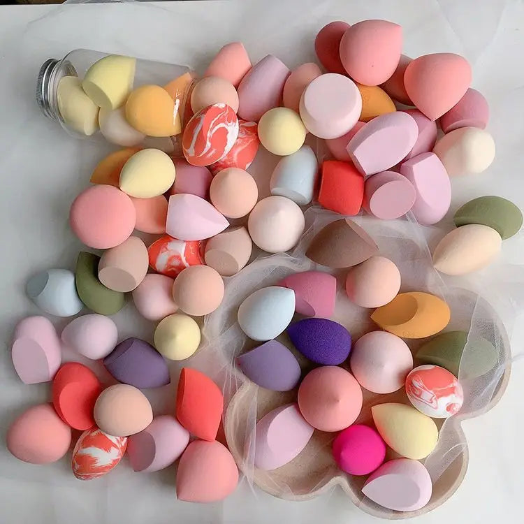 Colorful Mini Makeup Sponge Cosmetic Puff for Blending Foundation Powder Dry Wet Use Concealer Face Puffs Makeup Eggs Gourd Tool