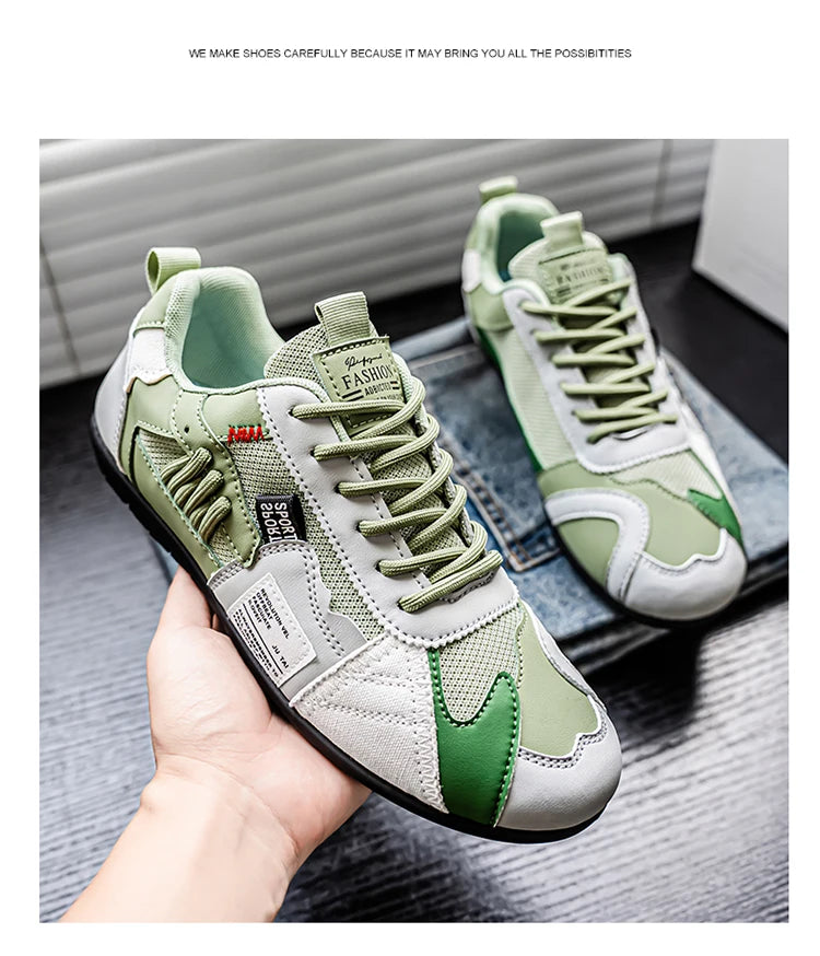 Men's Trendy Black and Gray Color-Blocked Mesh Breathable Casual Sports Shoes, Summer Thin Retro Forrest Gump Shoes, Lightweight Soft-Soled Shock-Absorbing Non-Slip Versatile Wear-Resistant Men's Shoes