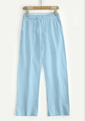 Summer Men's High-Grade Linen Pants Loose Comfortable Breathable Fashion Solid Color Casual Straight Leg Cotton Hemp Trousers
