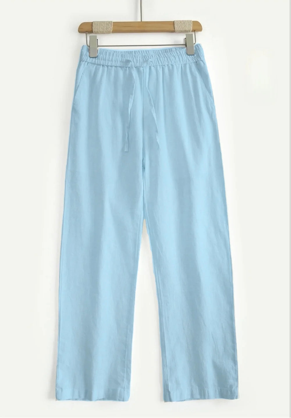Summer Men's High-Grade Linen Pants Loose Comfortable Breathable Fashion Solid Color Casual Straight Leg Cotton Hemp Trousers