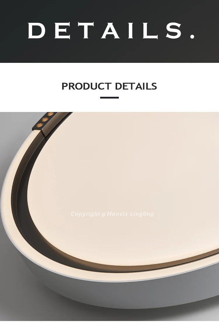 Modern LED Ceiling Lamp Bedroom Study Fixture Round White Home Art Design Indoor Decoration Living Room Lights Lustre Lighting