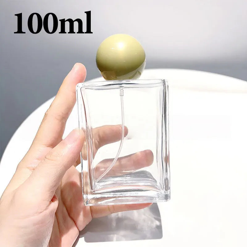 30/50/100ML Square Glass Perfume Bottles Portable Spray Bottle Large Capacity Replacement Empty Wholesale Refillable Containers