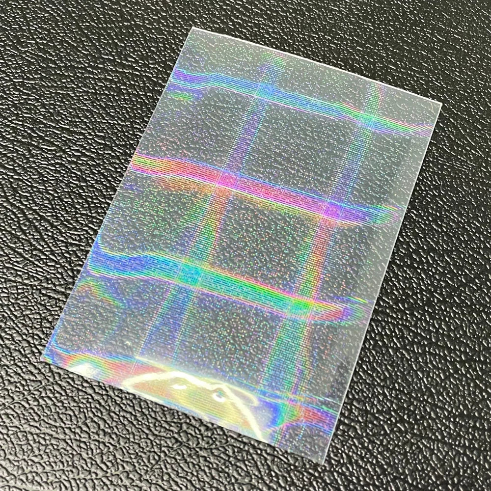 100pcs Board Game Card Sleeves Sweet Heart Foil Transparent Laser Clear YGO PKM Photo Kpop Protector Trading Cards Shield Cover