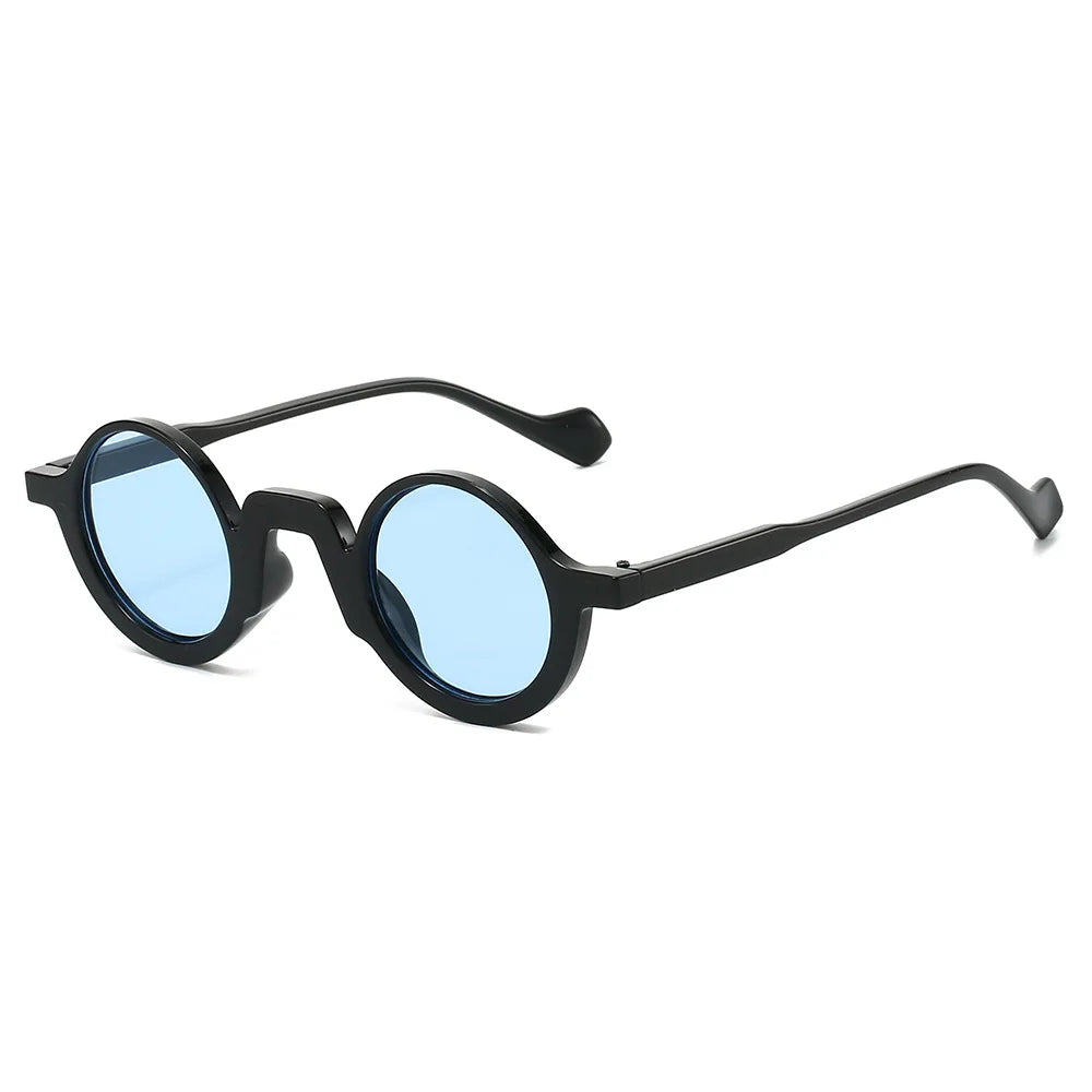 European and American New Retro Round Small-Frame Glasses with a High-End Feel, Unisex Sun Protection and Anti-Uv Sunglasses