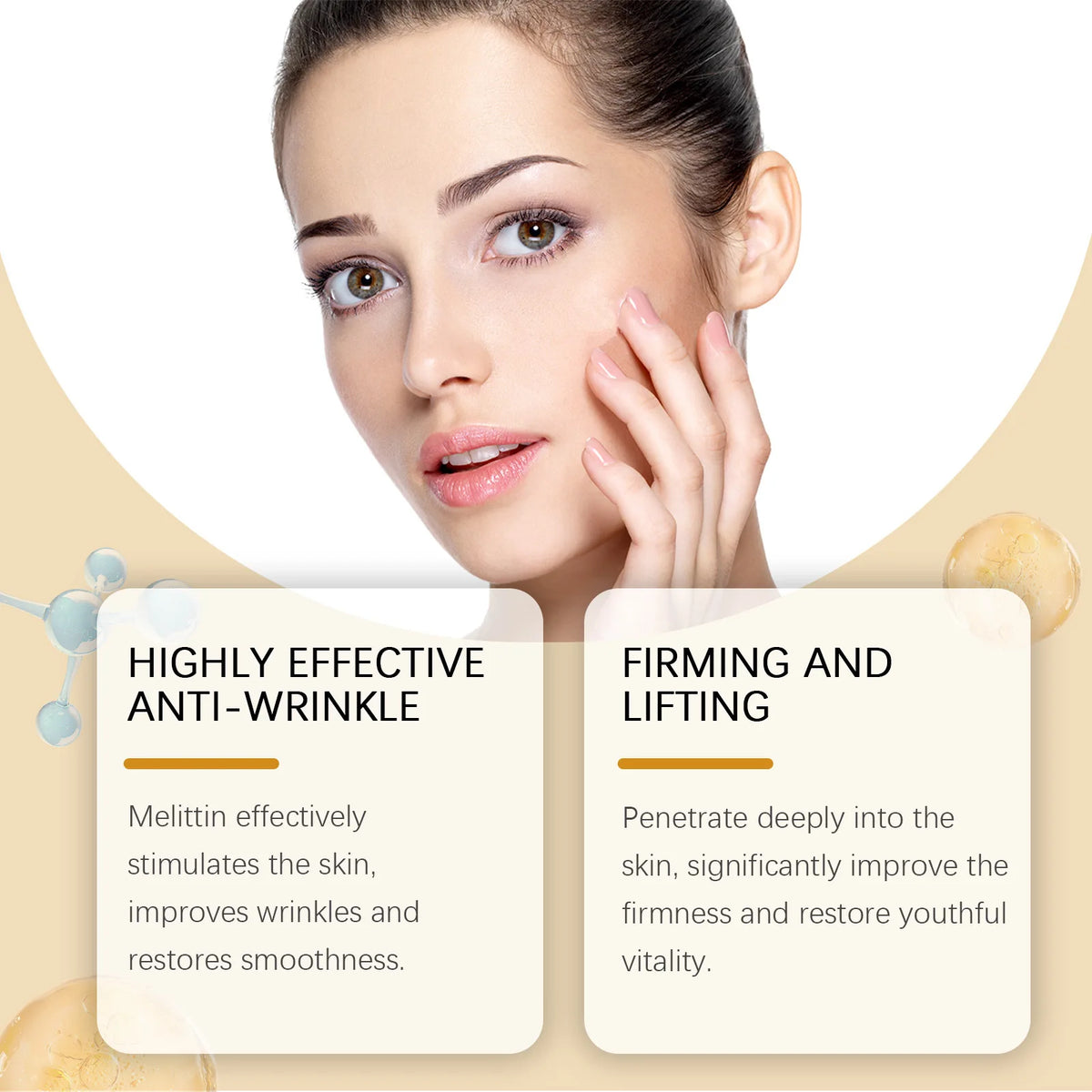 Wrinkle Removal Cream Firming Facial Lifting Moisturizing Deep Hydration Smoothing Fine Lines Repair Skin Bee Venom Cream 20g