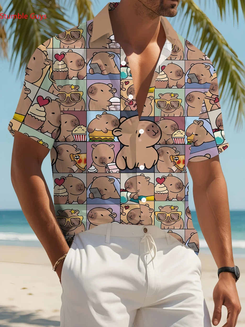2026 New Arrival Men's Shirt Summer Casual Hawaiian Man Women Short Sleeve Beach Party Print Fashion Tops