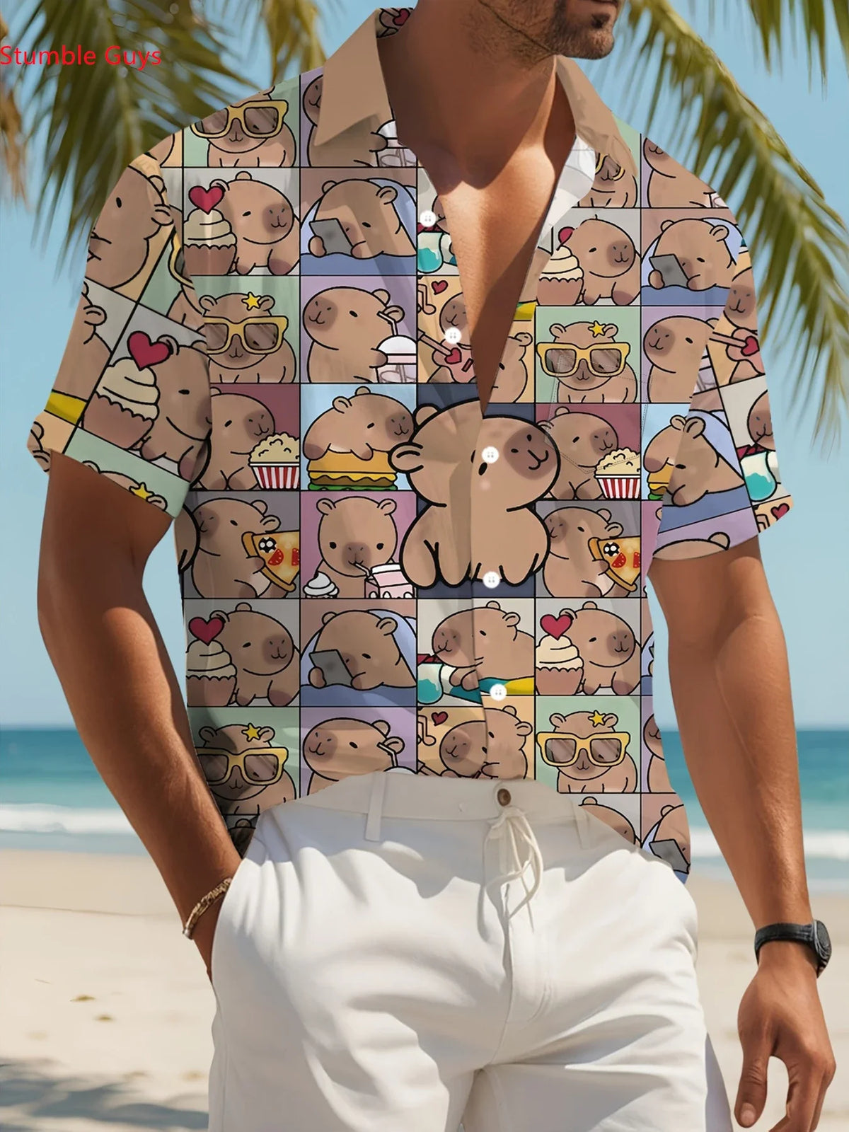 2026 New Arrival Men's Shirt Summer Casual Hawaiian Man Women Short Sleeve Beach Party Print Fashion Tops