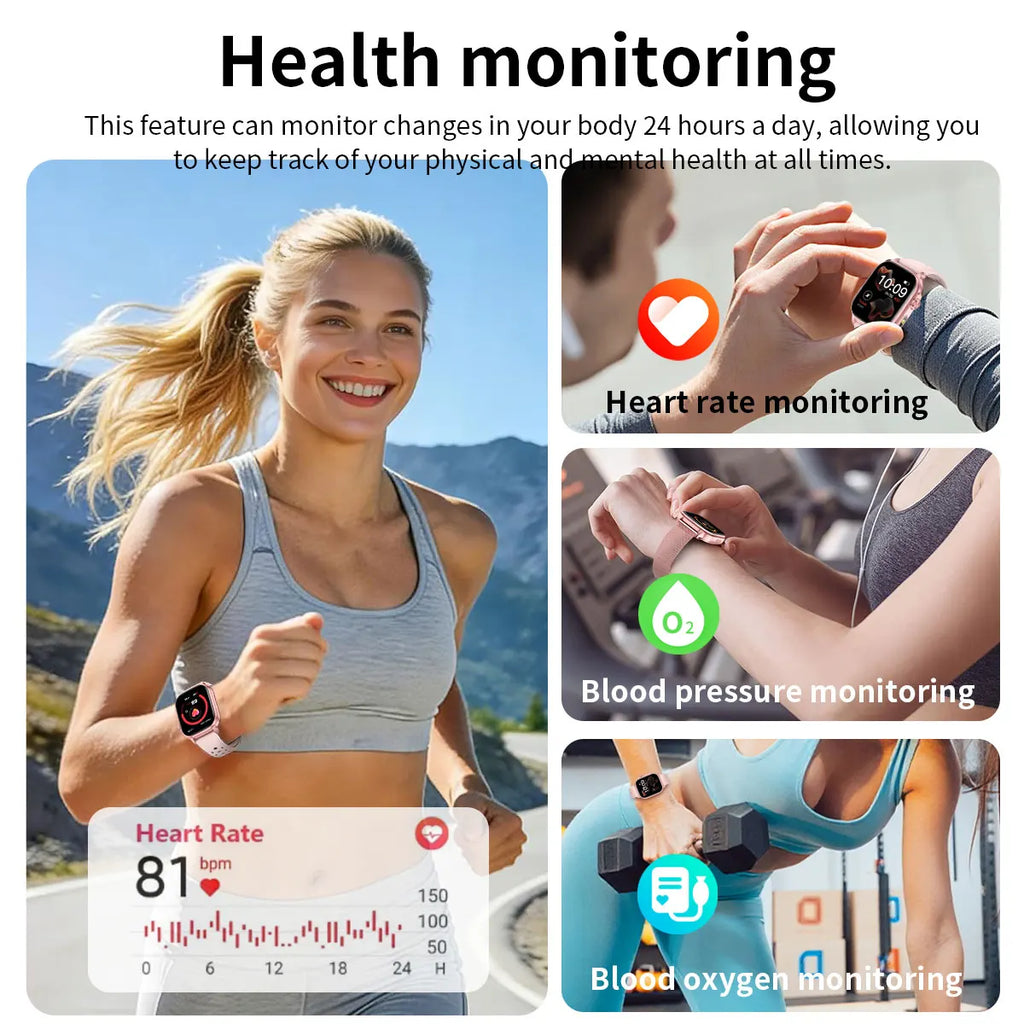 New1400mAh Military Grade Smart Watch 600 hours Battery Life 5ATM Waterproof BT Call Alert LED Flashlight 100+Sports Watches Men