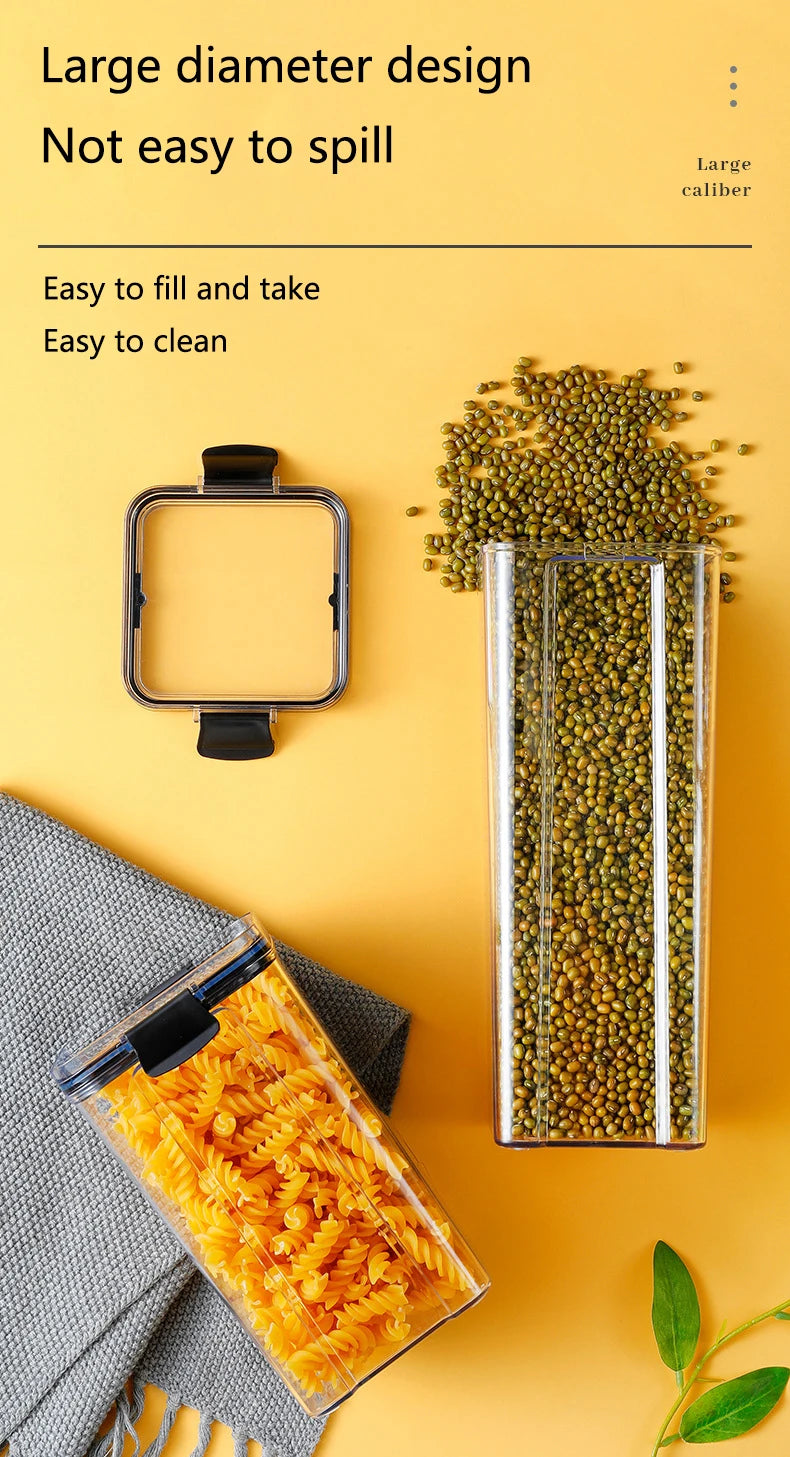 Kitchen Food Storage Containers Organizers for Pantry Fridge Organizer Jars With Lid Plastic Storage Container Spices Boxes