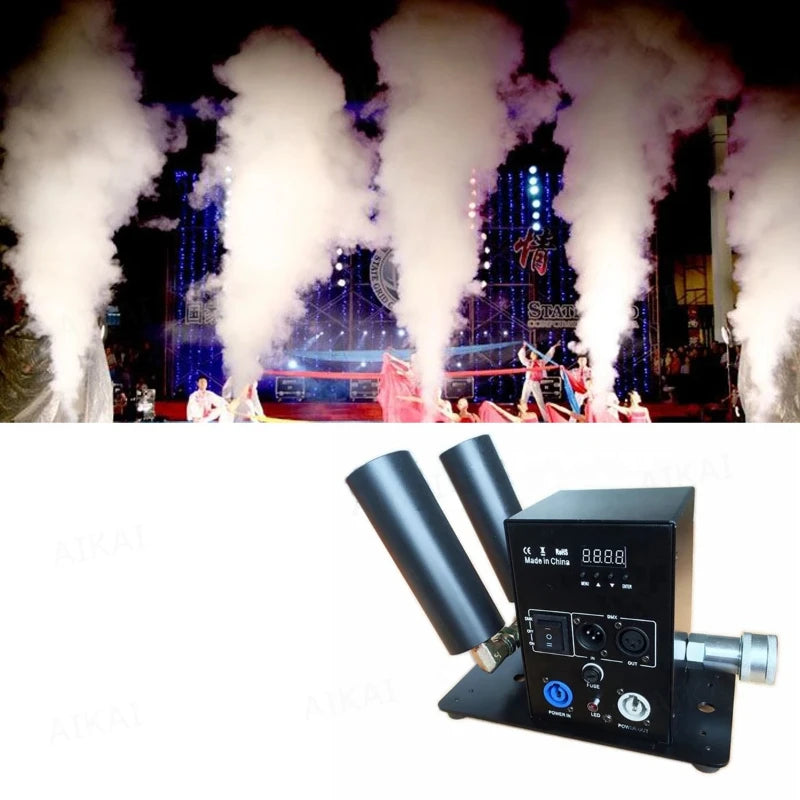DMX CO2 Jet Machine with LCD & Remote Control, Carbon Dioxide Fog Effect for Stage Wedding
