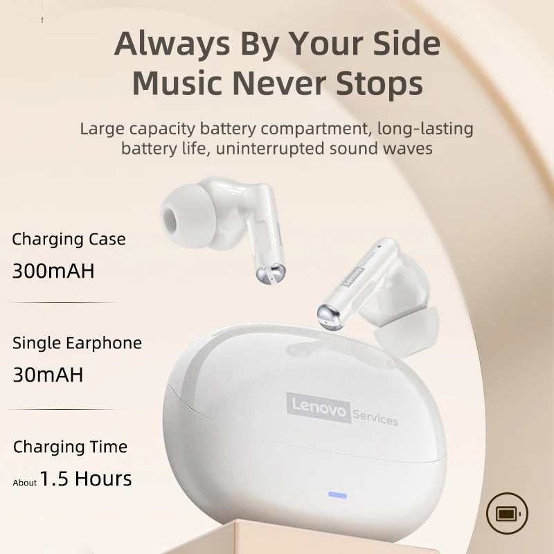  Lenovo LE257 Headphones TWS Wireless Bluetooth 6.0 Earphone HiFi Sound ENC Call Noise Reduction Gaming Sports Earbuds With Mic