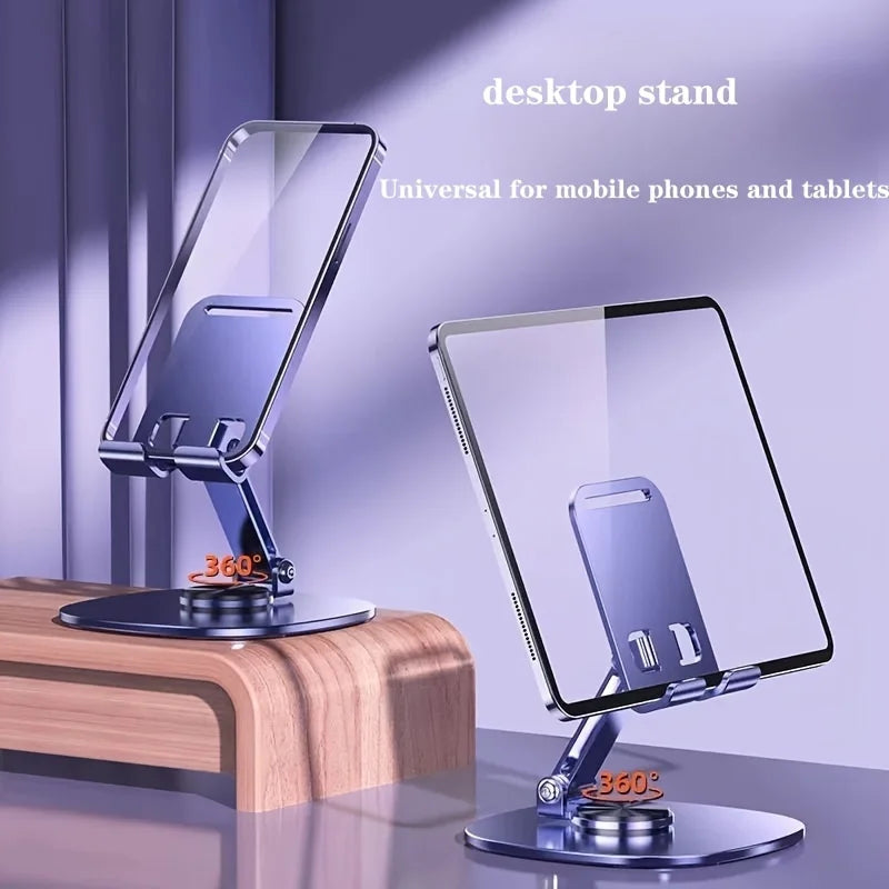 Metal 360 degree Rotating Mobile Phone Stand Desktop Lazy Stand For iPad Universal Folding TV Live Foldable Stand