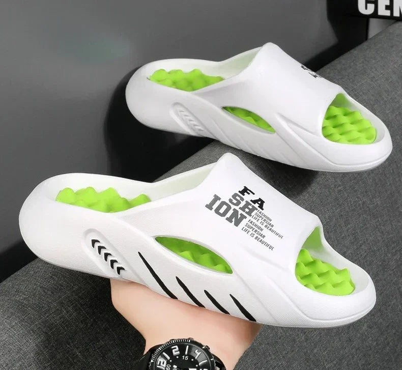 New Summer Man Massage Slippers 2026 Indoor Outdoor Beach Sandals Soft Bottom Casual Slippers Male Flip Flops Mens Sandals