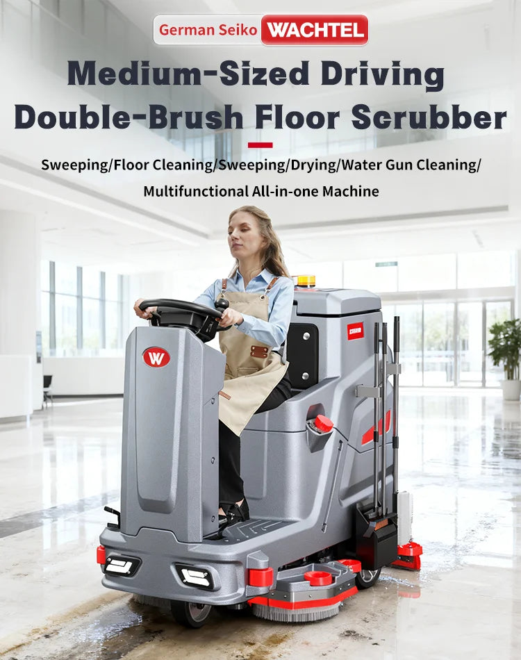 Ride on Floor Scrubber Commercial Scrubbing Machine Electric Cleaning Floor Scrubber Machine