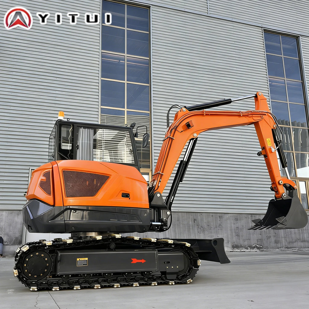 Customized 6.5 Ton Mini Hydraulic Excavator Compact Crawler Digger with Attachments for Farm Construction Garden Maintenance