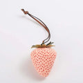 Funny Waterproof Strawberry Key Ring Elegant Alloy Versatile Bag Charm Handmade Vivid Red Resin Fruit Pendant Girls