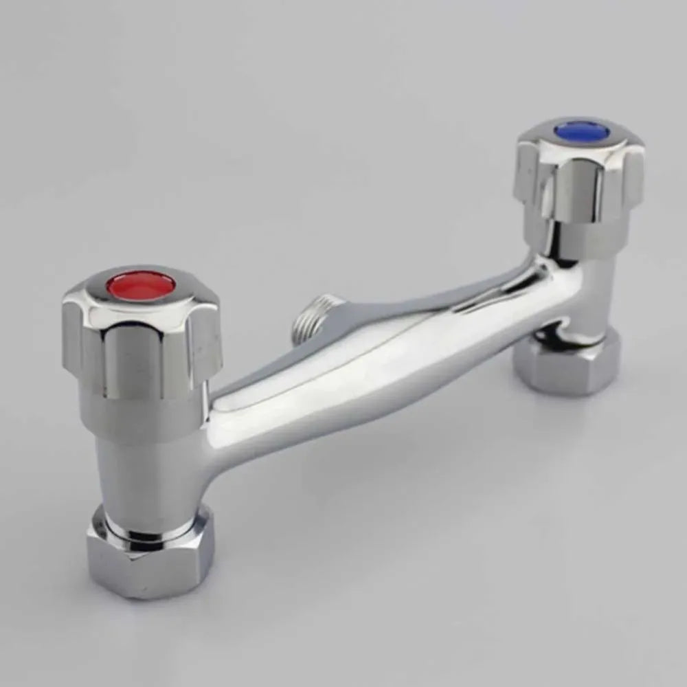 Durable Metal Out Water Inlet Valve Double Control Hot and Cold Double Shower Faucet Valve Wall Mounted Diverter Valve