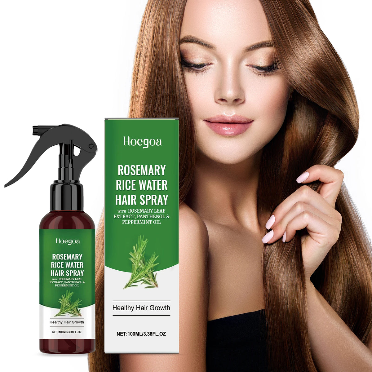 Rosemary Rice Water Hair Spray Nourishing Scalp Mist Strengthening Hair Roots Anti Hair Breakage Repair Dry Damaged Hair Leave-in Spray