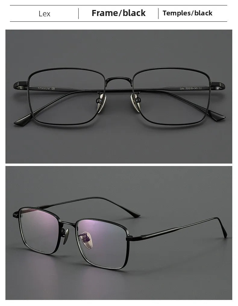 CLLOIO Pure Titanium Wire Retro Half Frame Glasses Men Women Fashion Reading Glasses Optical Prescription Progressive Eyeglasses