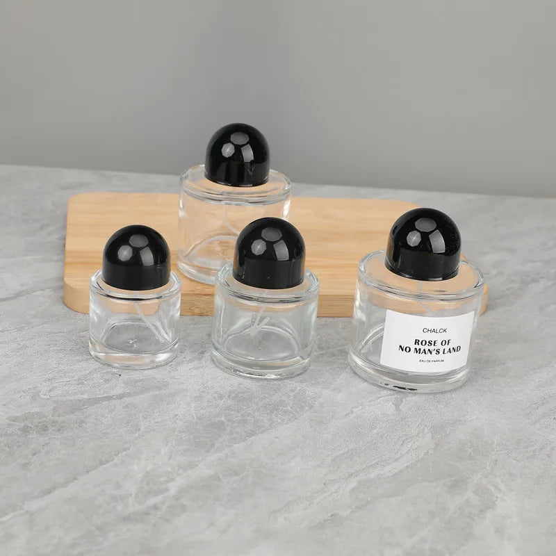 60pcs 100ml High-Quality Empty Portable Clear Glass Perfume Bottle Replacement Travel Cosmetics with Large Capacity
