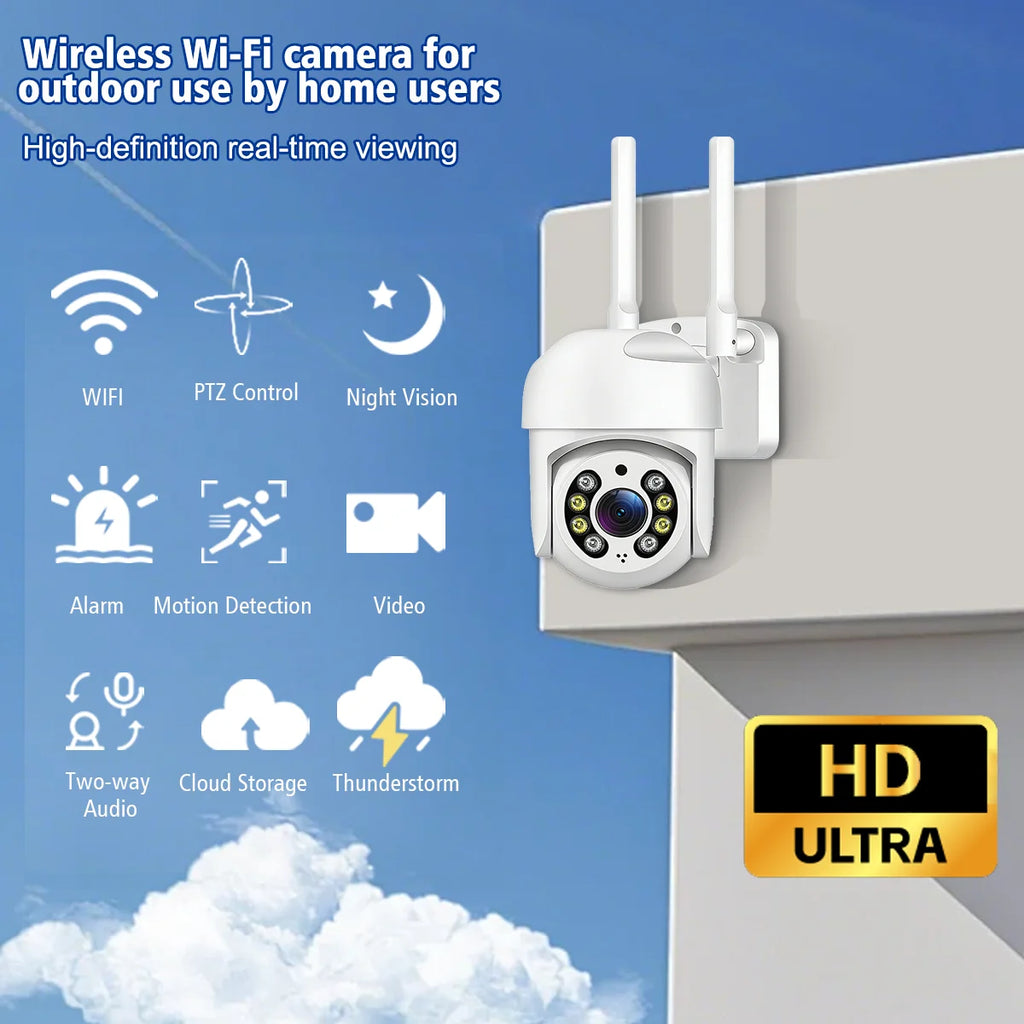3MP 4K IP Camera 3MP Indoor Home Monitoring System Dual Audio Automatic Tracking Color Night Vision Outdoor Wireless Wifi Camera