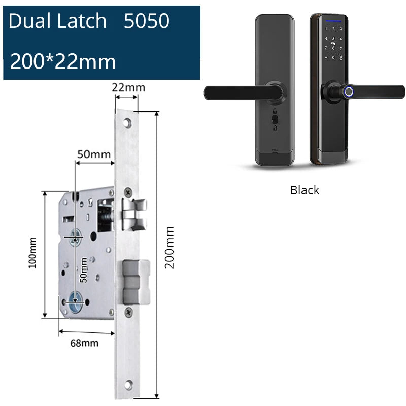 Zemismart Zigbee Fingerprint Door Lock Work with Tuya IC Card Key Password App Unlock with Doorbell Security Mechanical Lock