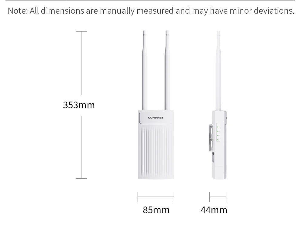 COMFAST 3000M Outdoor WiFi 6 Access Point Dual Band 2.4/ 5.8G High Power Outdoor AP IP66 Waterproof 48V PoE WiFi Base Station