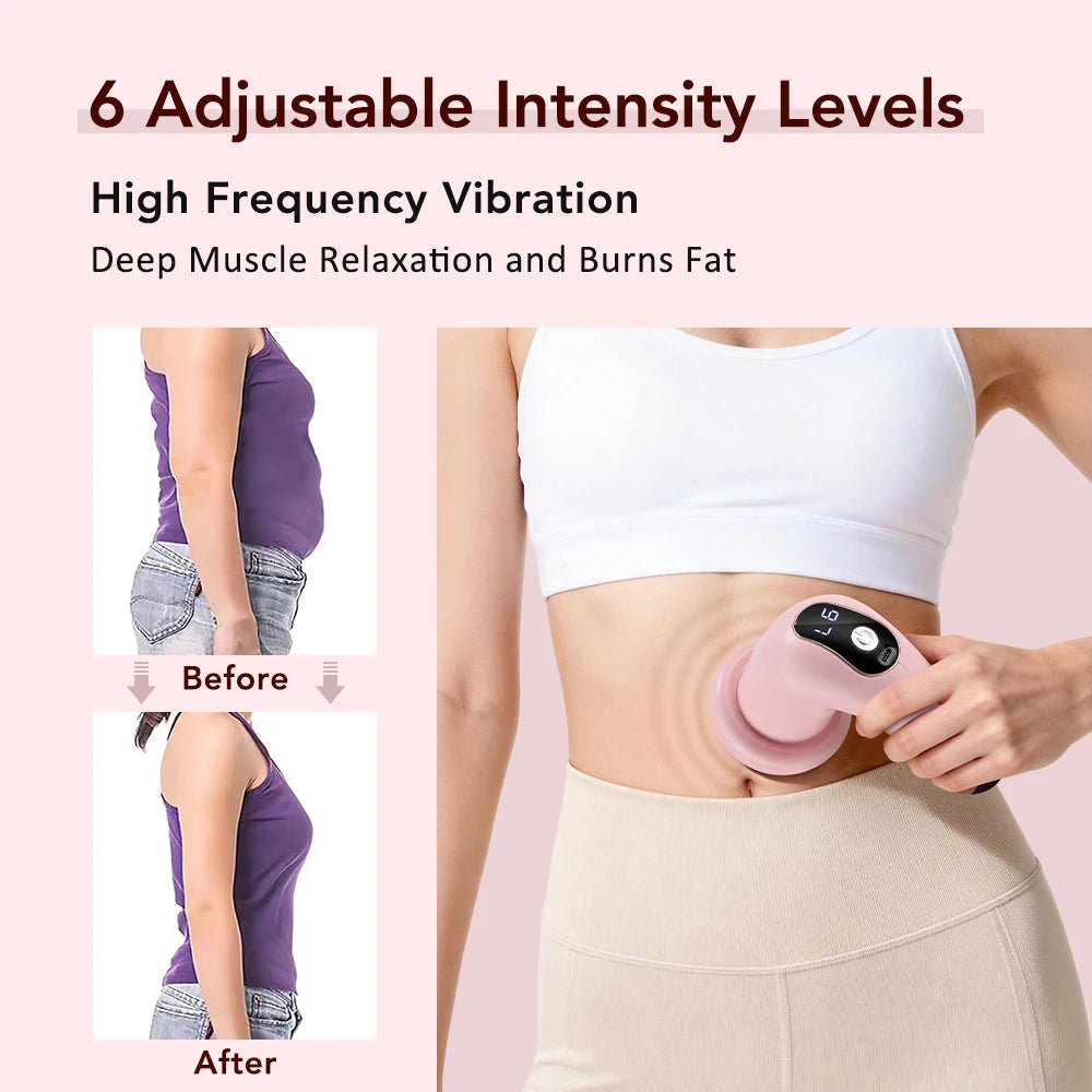 5 IN 1 Electric Fat Burner Body Slimming 6 Level Vibration Massage Anti Cellulite Portable Abdomen Massager Waist Leg Shaping