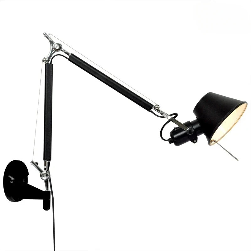Modern Simple Modern Foldable Wall Lights Long Swing Arm Adjustable Aluminum Sconces Lamps Telescopic Wall Lights For Bedroom