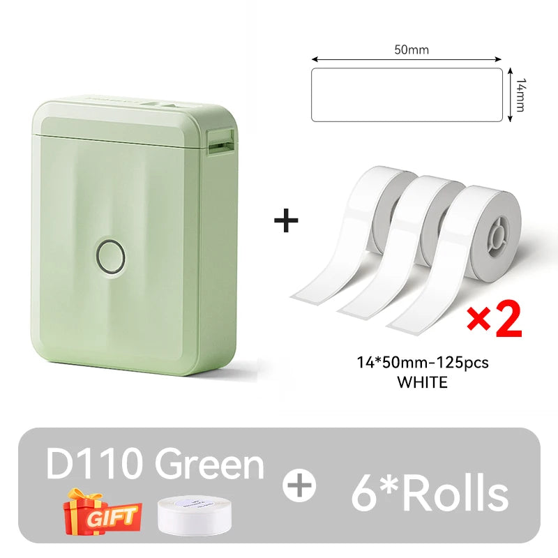 Niimbot D110 Mini Portable Thermal Printer Smart Pocket Self-adhesive Label Printer Bluetooth Price Label Sticker Maker For Home