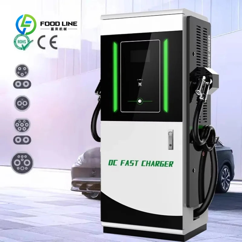 Customized 120kW DC Fast Commercial EV Charging Station, Electric Car Charger Built-In Battery Storage System