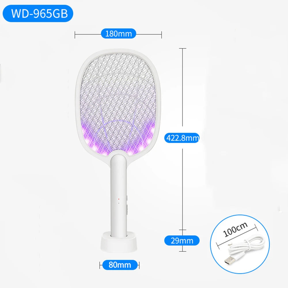 Mosquito Killer Lamp USB Rechargeable Electric Foldable Mosquito Killer Racket Fly Swatter Repellent Lamp Zapper Insects Racket