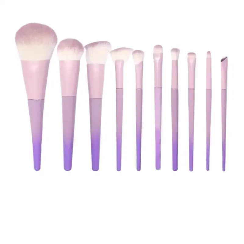 10 Pcs Purple Makeup Brush Set, Loose Powder Brush, Eye Shadow Brush, Full Set Of Beauty Tools Concealer Brush