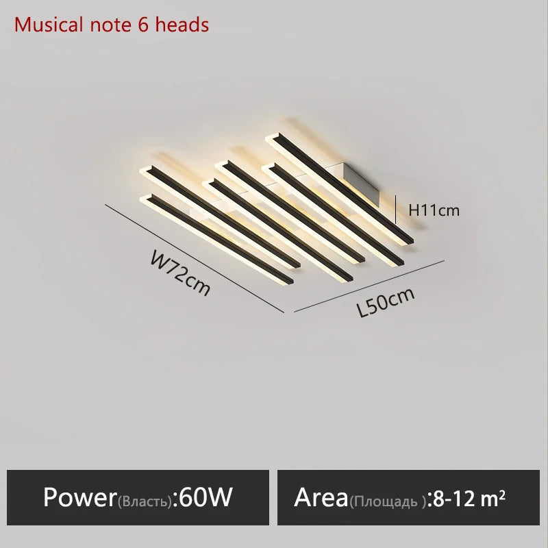 Modern Living Room Lamps Ceiling Light Interior Decoration for Home House LED Lamps for Bedrooms Linear Ceiling Light Home Lamp