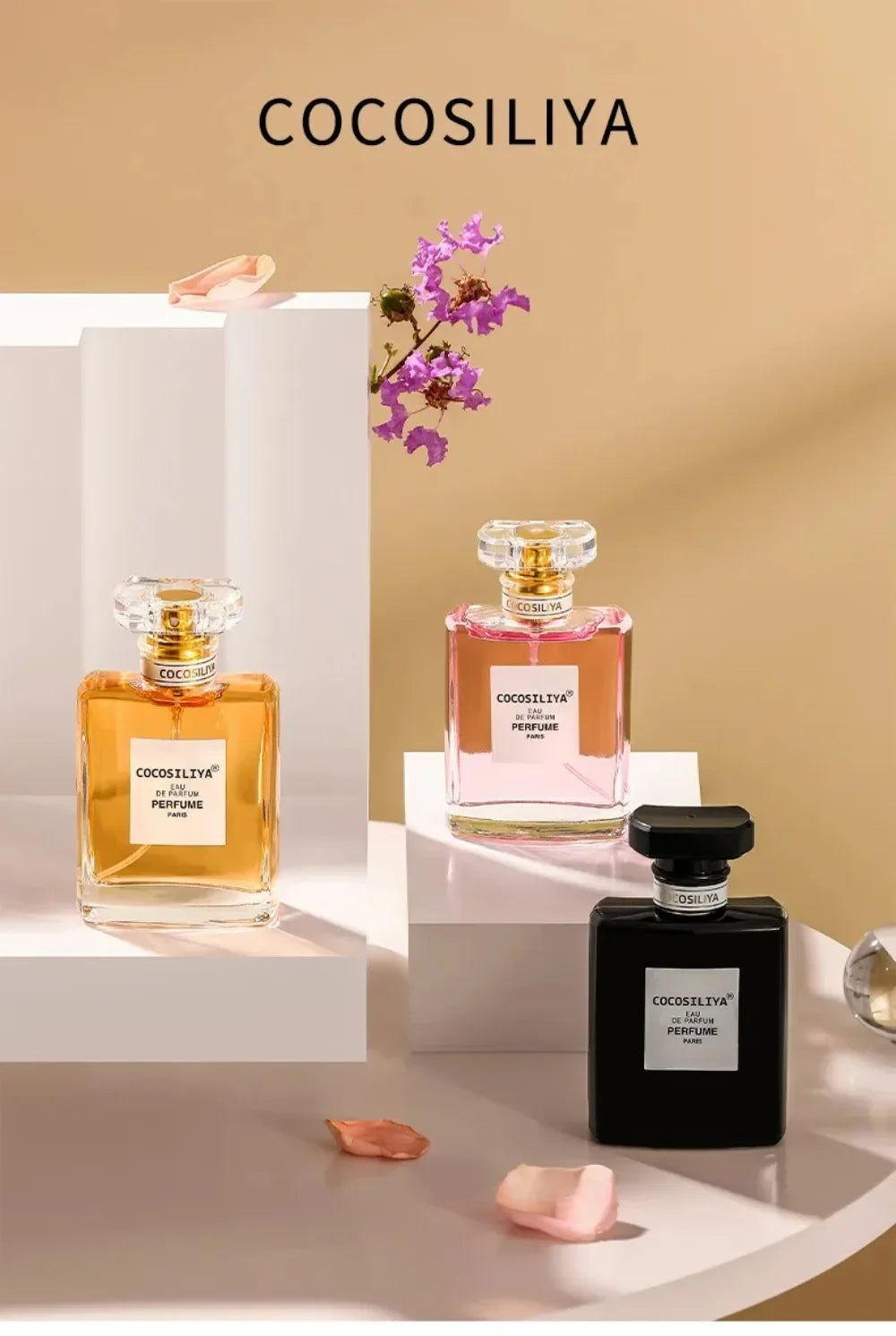 50ML COCOSILIYA EDP Perfume Golden Square Glass Bottle Long Lasting Woody Floral Scent Luxury Dating Gift For Woman