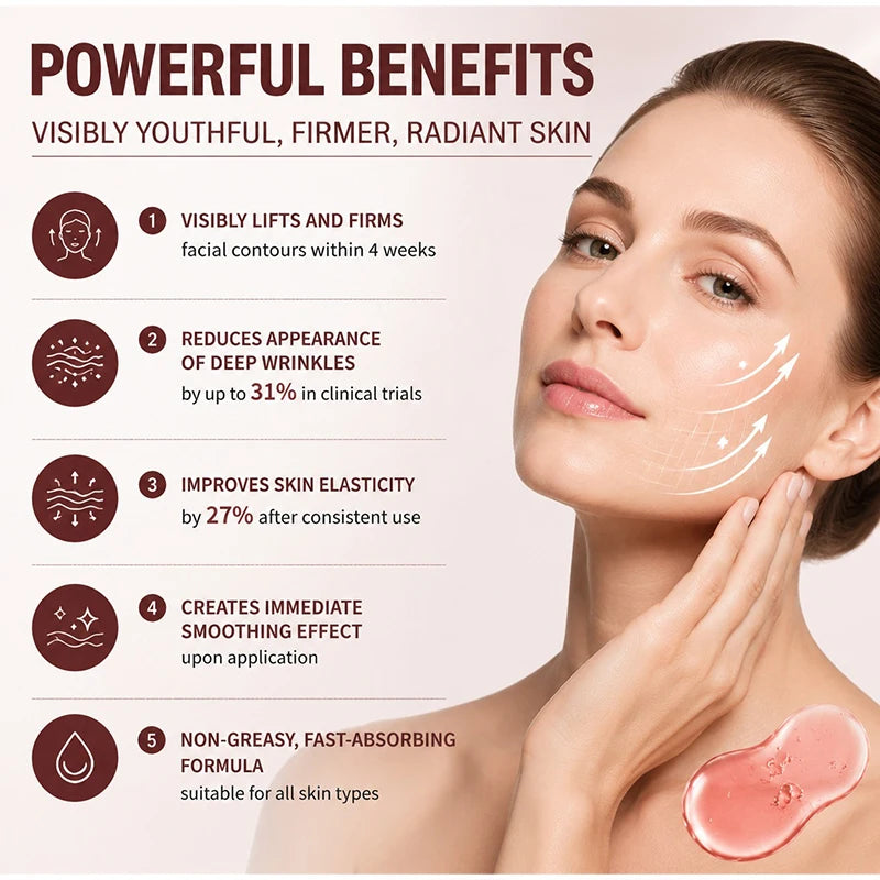 30ml EGF NAD Collagen Face Serum, Firming Hydrating Nourishing Essence, Helps Improve Fine Lines & Enhance Skin Elasticity Care