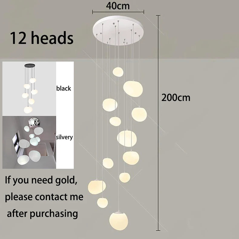 Modern home decor led lights pendant light lamps forstaircase Chandeliers for living room hanging light indoor lighting