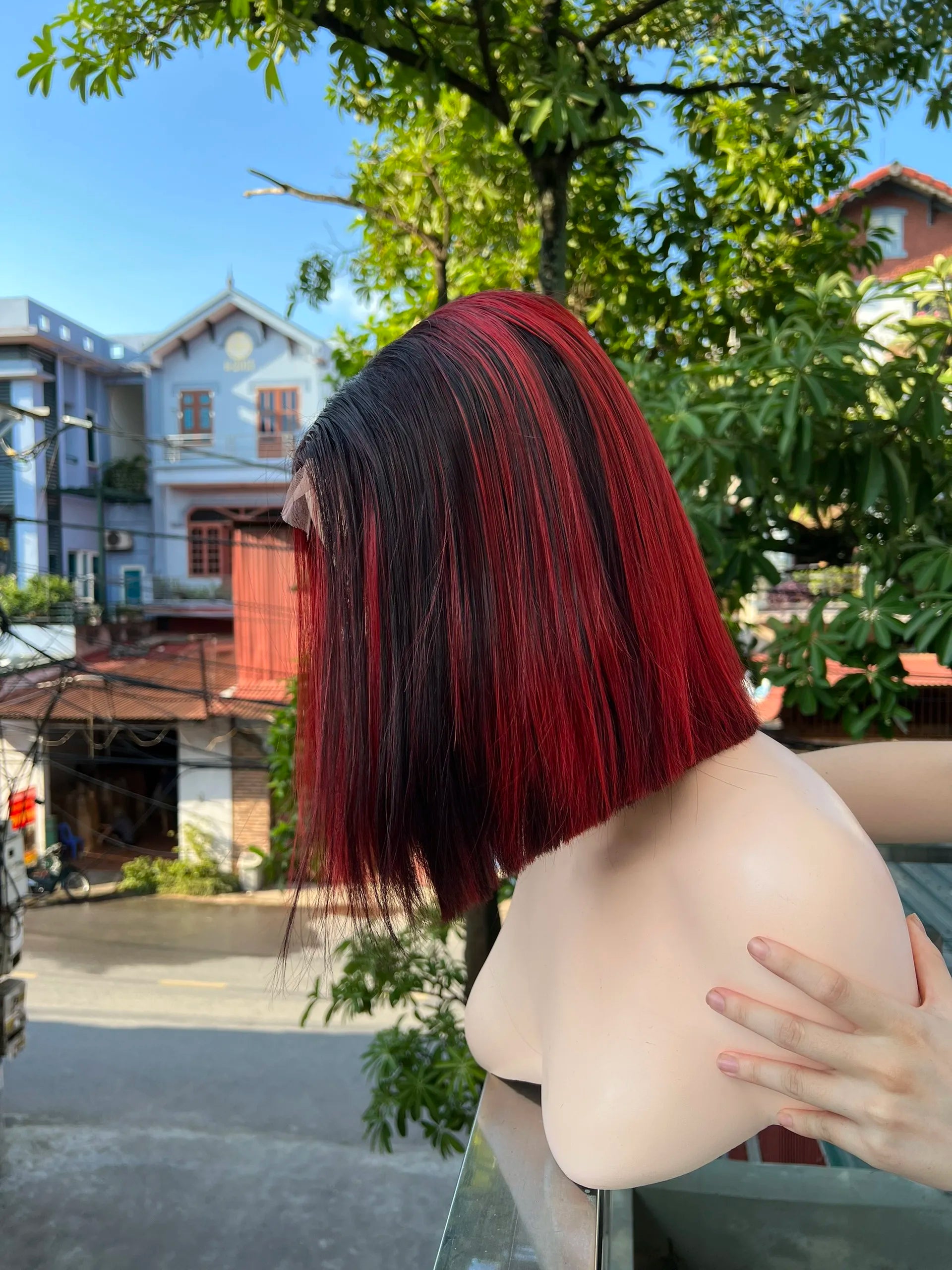 Piano Color Lace Front Clip-in Short Wig Vietnamese Virgin Hair Double Drawn Bone Straight 8Inch Highlight Human Hair Bob Wig