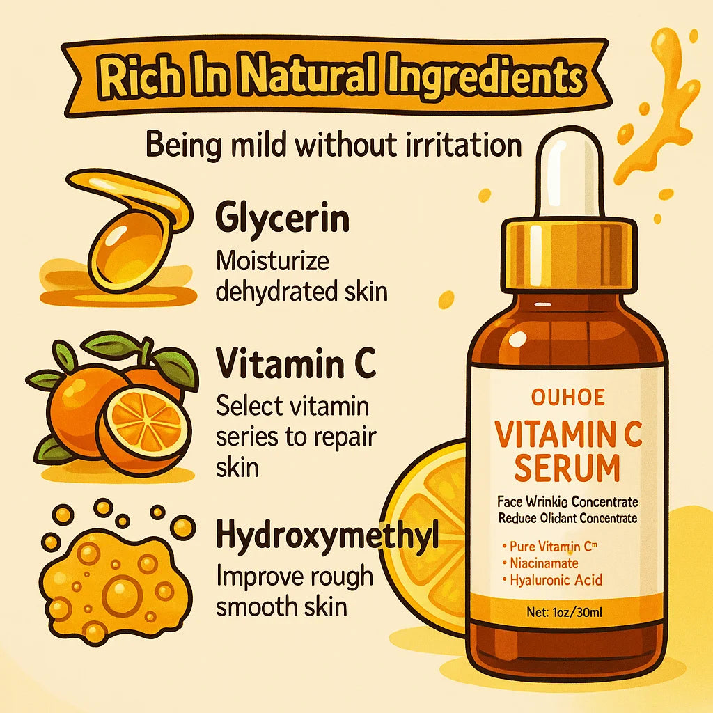 Vitamin C Face Serum – ᴀɴᴛɪ-ᴀɢɪɴɢ ᴀɴᴛɪ-ᴡʀɪɴᴋʟᴇ Serum for Lifting, Firming & Brightening
