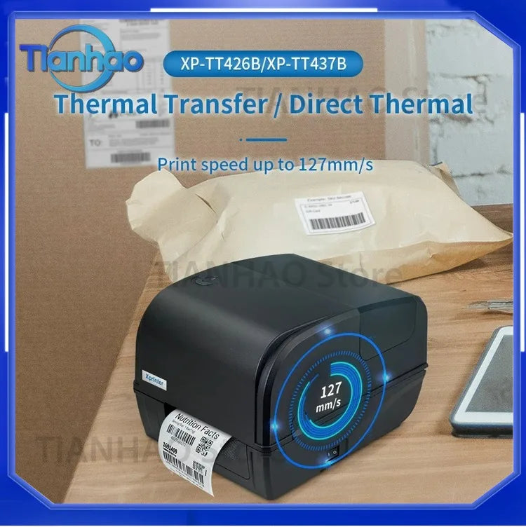 Long Durable 4 Inch Direct Thermal Transfer Label 108mm Barcode Printing Clothing Tag Jewelry Label for Barcode Printers