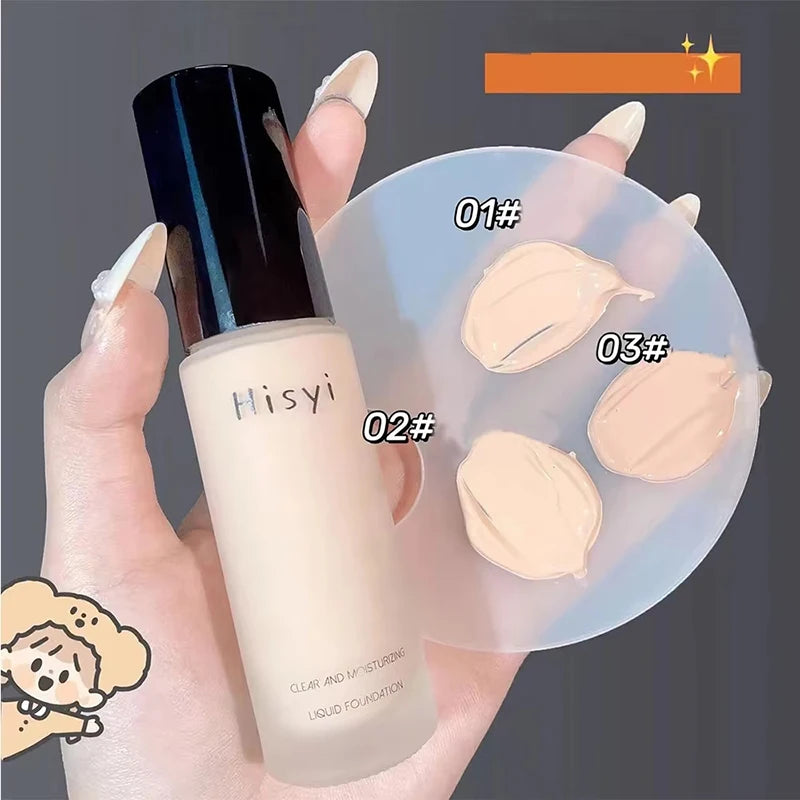Liquid Foundation Makeup Base Waterproof High Coverage Concealer BB Cream Brighten Face Skin Tone Hydrating Foundation Makeup