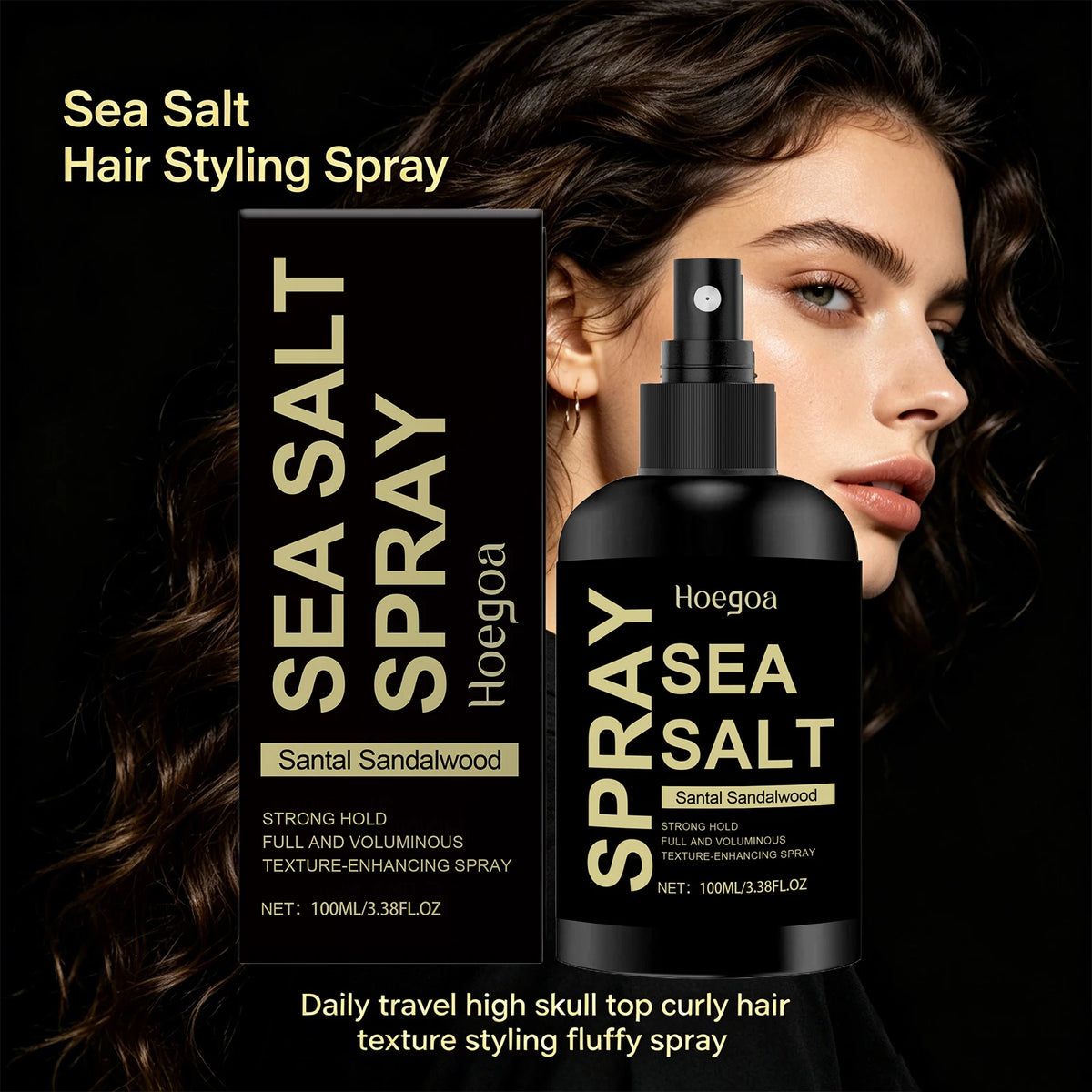 Sea Salt Spray Root Volumizing Hair Strong Hold Hair Styling Spray Long-Lasting Shine Hold Mist for Fine Flat Men Women Hair