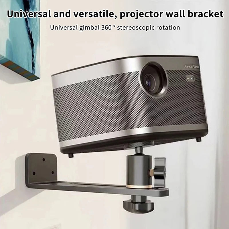 Universal Portable 360° Rotatable Wall Mount Beamer Holder Projector Bracket 1/4 Screw For XGIMI JMGO Dangbei Projector Stand