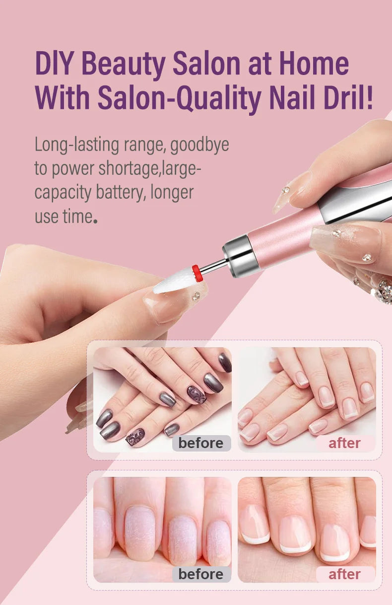 Portable Electric Nail Drill Machine, New Nail Polishing Machine For Shaping, Buffing, Removing Gel Nails, Multifunctional Manic